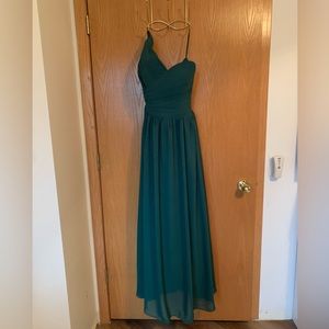 Dark green bridesmaid dress